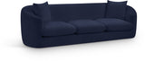 Penelope Chenille Fabric Upholstered Sofa in Blue from Meridian - Luna Furniture