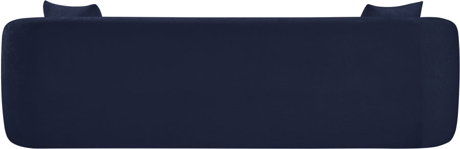 Penelope Chenille Fabric Upholstered Sofa in Blue from Meridian - Luna Furniture