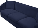 Penelope Chenille Fabric Upholstered Sofa in Blue from Meridian - Luna Furniture