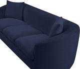 Penelope Chenille Fabric Upholstered Sofa in Blue from Meridian - Luna Furniture