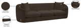 Penelope Chenille Fabric Upholstered Sofa in Brown from Meridian - Luna Furniture