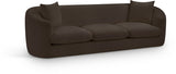 Penelope Chenille Fabric Upholstered Sofa in Brown from Meridian - Luna Furniture