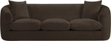 Penelope Chenille Fabric Upholstered Sofa in Brown from Meridian - Luna Furniture