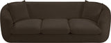 Penelope Chenille Fabric Upholstered Sofa in Brown from Meridian - Luna Furniture