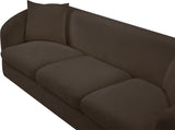 Penelope Chenille Fabric Upholstered Sofa in Brown from Meridian - Luna Furniture