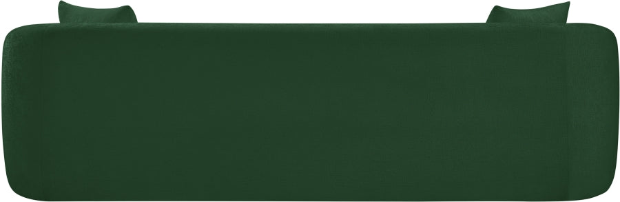 Penelope Chenille Fabric Upholstered Sofa in Green from Meridian - Luna Furniture