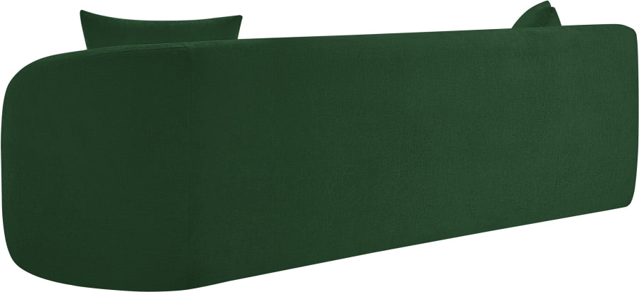 Penelope Chenille Fabric Upholstered Sofa in Green from Meridian - Luna Furniture