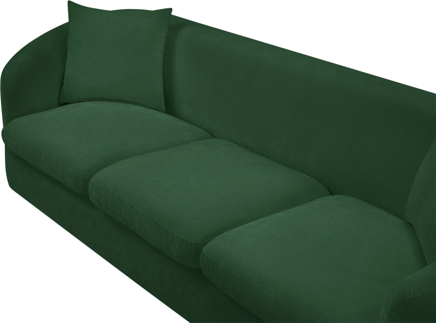 Penelope Chenille Fabric Upholstered Sofa in Green from Meridian - Luna Furniture