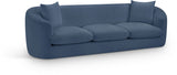 Penelope Chenille Fabric Upholstered Sofa in Light Blue from Meridian - Luna Furniture