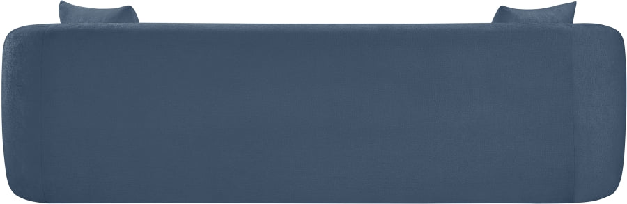 Penelope Chenille Fabric Upholstered Sofa in Light Blue from Meridian - Luna Furniture