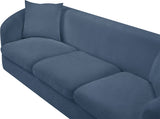 Penelope Chenille Fabric Upholstered Sofa in Light Blue from Meridian - Luna Furniture