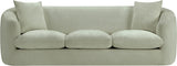 Penelope Chenille Fabric Upholstered Sofa in Mint from Meridian - Luna Furniture