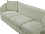 Penelope Chenille Fabric Upholstered Sofa in Mint from Meridian - Luna Furniture