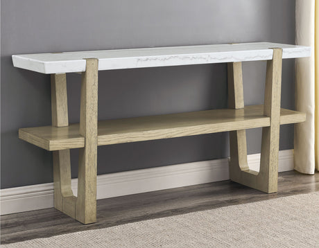 Perth White Marble Top Sofa Table - ER100S