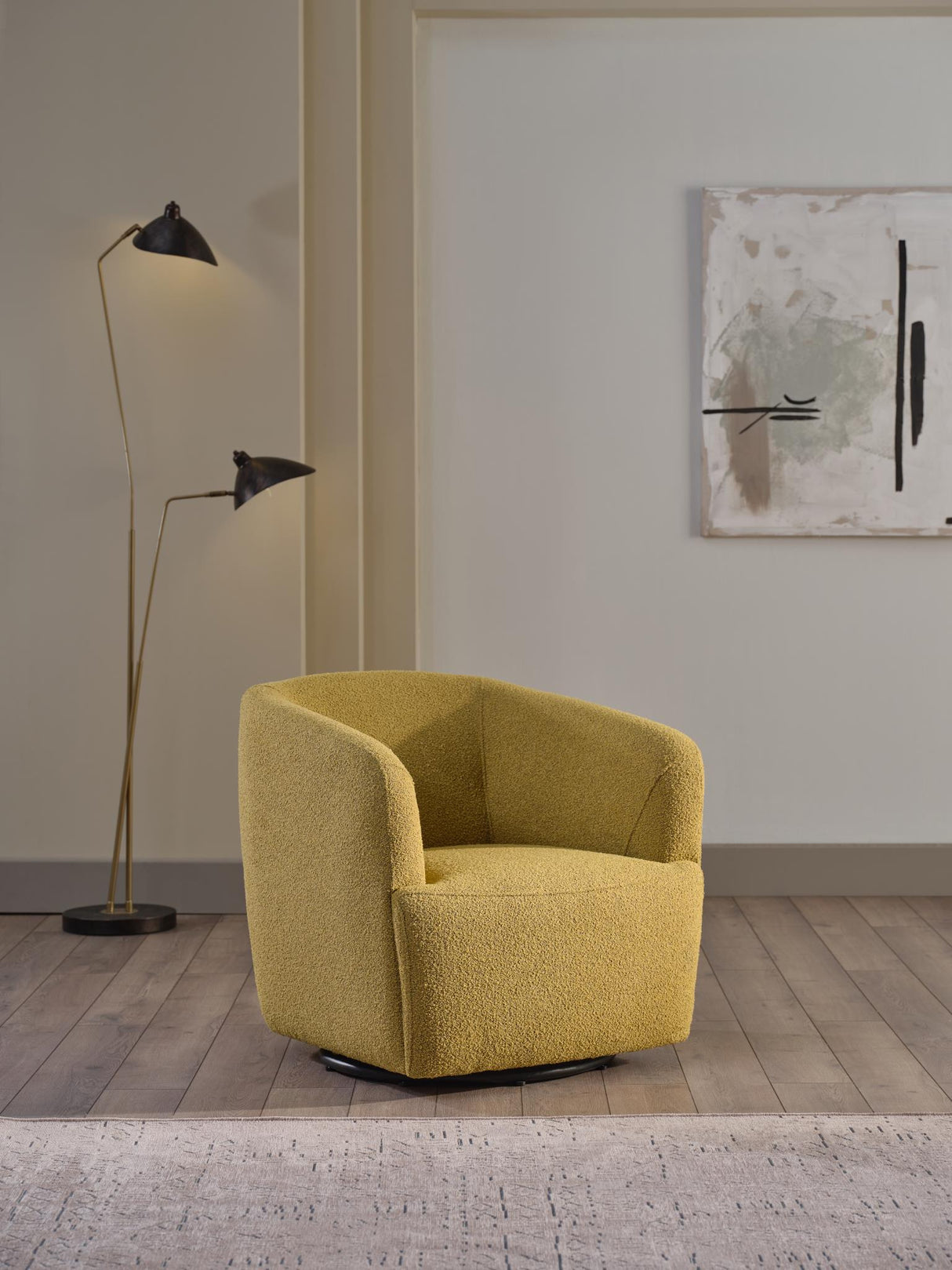 Picasso Swivel Chair (Oscar Mustard) - 15-PIC-203384-01-S