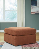 Pillar Peak 4-Piece Sectional with Ottoman in Spice from Ashley - Luna Furniture