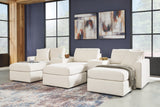 Pillar Peak 5-Piece Sectional with Ottoman in Oyster from Ashley - Luna Furniture