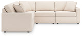 Pillar Peak 5-Piece Sectional with Recliner in Oyster from Ashley - Luna Furniture