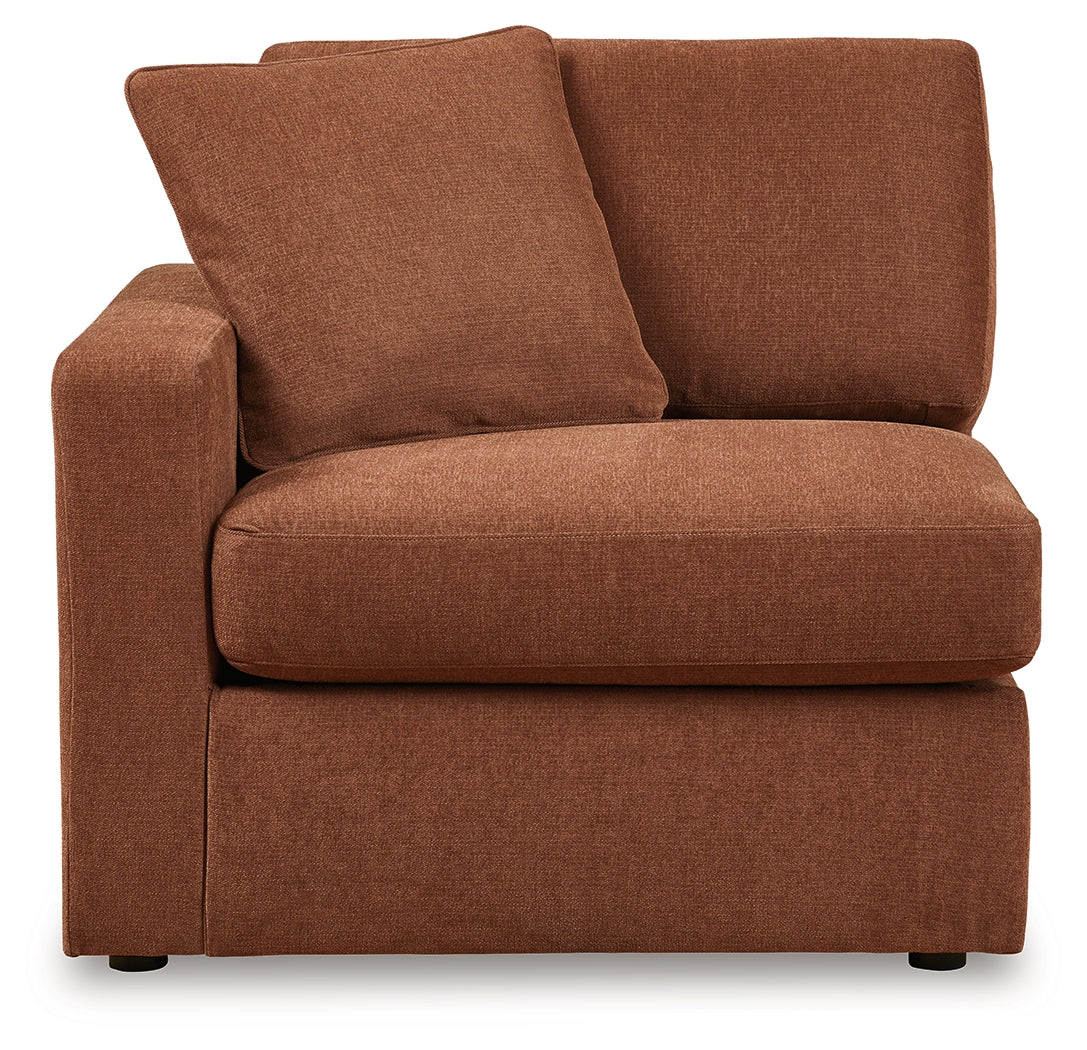 Pillar Peak 5-Piece Sectional with Recliner in Spice from Ashley - Luna Furniture