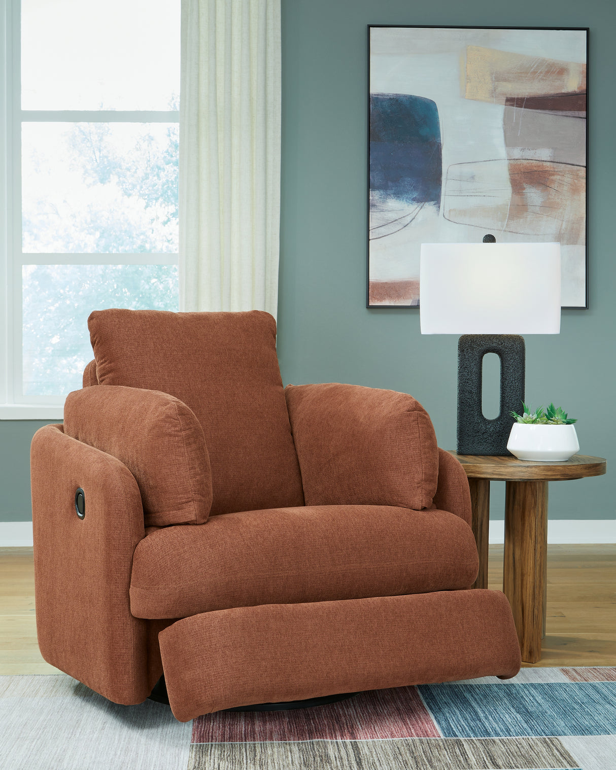 Pillar Peak 5-Piece Sectional with Recliner in Spice from Ashley - Luna Furniture