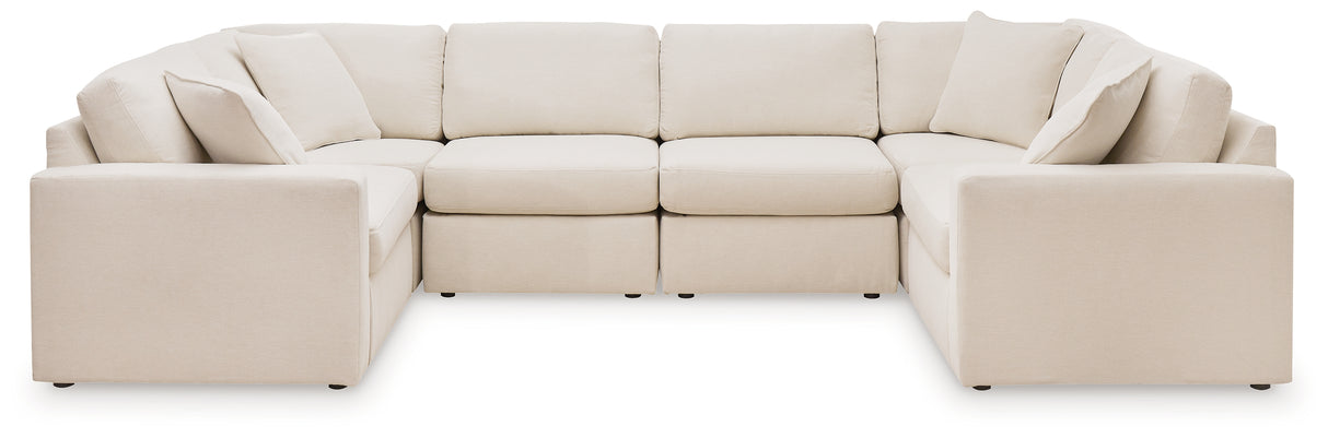 Pillar Peak 6-Piece Sectional with Ottoman in Oyster from Ashley - Luna Furniture