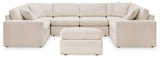 Pillar Peak 6-Piece Sectional with Ottoman in Oyster from Ashley - Luna Furniture