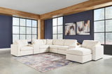 Pillar Peak 8-Piece Sectional with Ottoman in Oyster from Ashley - Luna Furniture