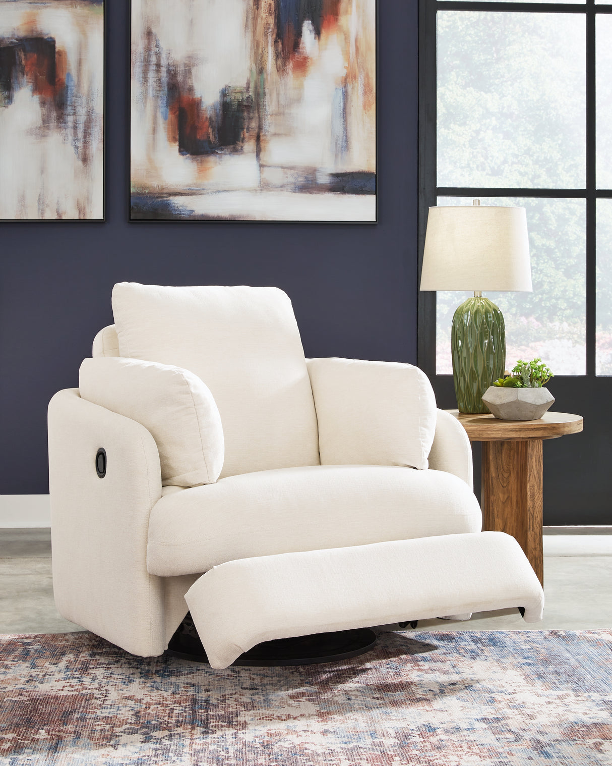 Pillar Peak Oyster Swivel Glider Recliner from Ashley - Luna Furniture