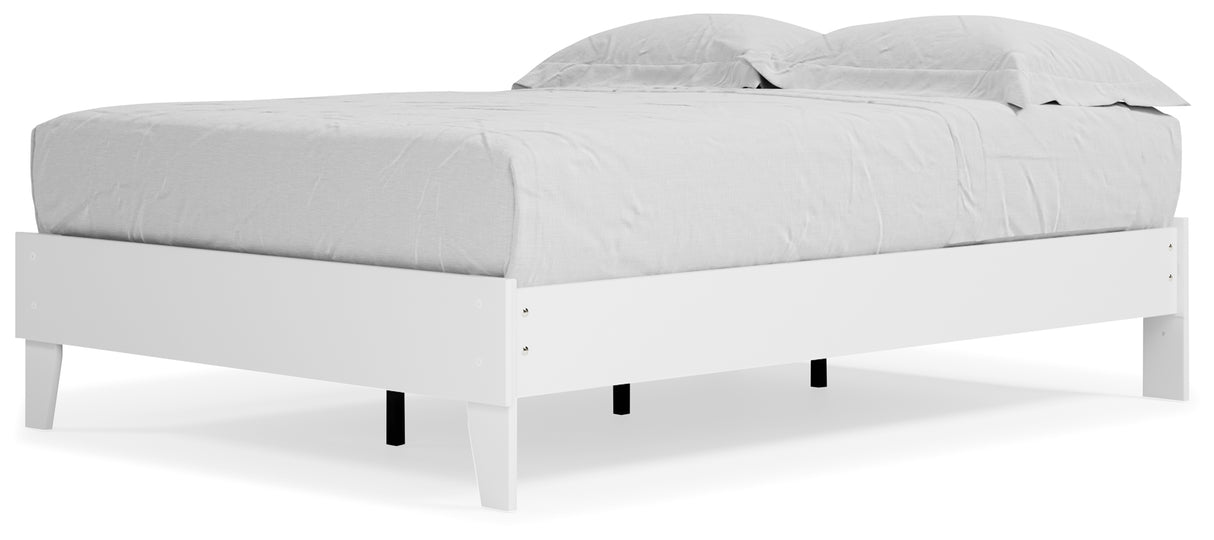 Piperton Full Platform Bed with Dresser and Chest in White from Ashley - Luna Furniture