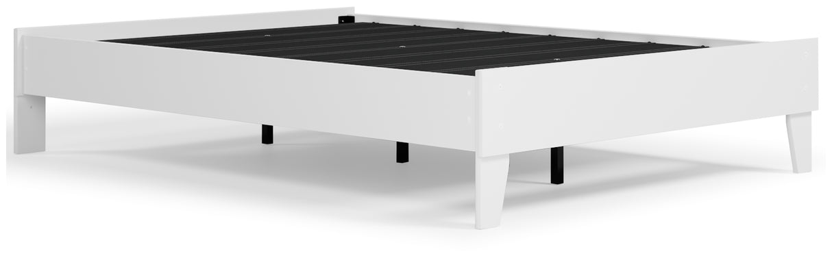 Piperton Full Platform Bed with Dresser, Chest and 2 Nightstands in White from Ashley - Luna Furniture