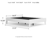 Piperton Full Platform Bed with Mattress in White - PKG018195