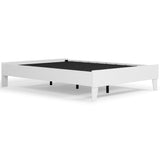 Piperton Full Platform Bed with Mattress in White - PKG018196