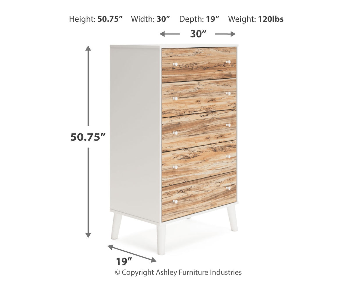 Piperton Full Tent Bed with Dresser and 2 Nightstands in Two-tone Brown/White from Ashley - Luna Furniture