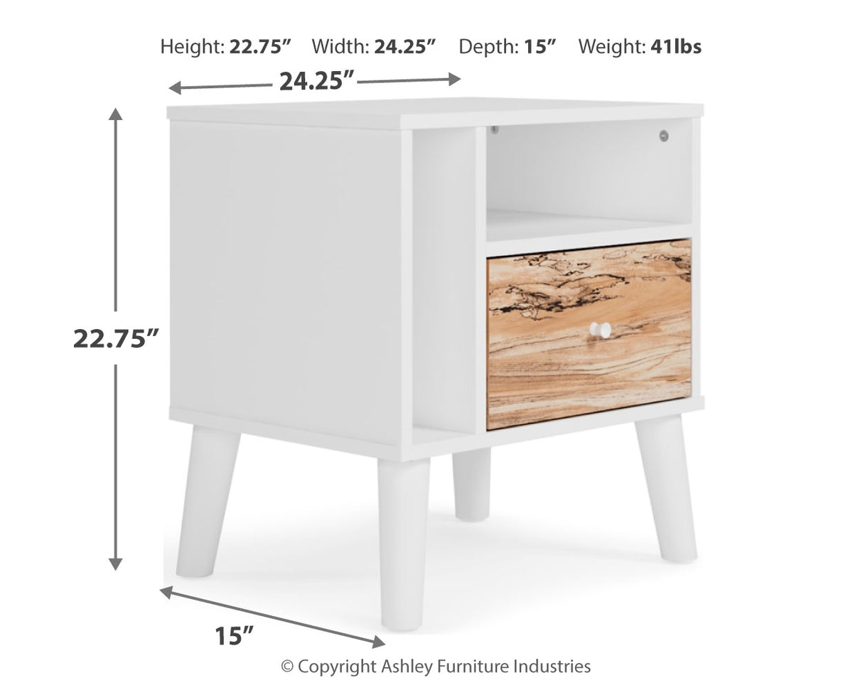 Piperton Full Tent Bed with Dresser and 2 Nightstands in Two-tone Brown/White from Ashley - Luna Furniture