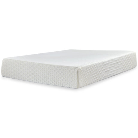 Piperton Queen Platform Bed with Mattress in White - PKG018386