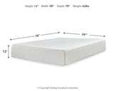 Piperton Queen Platform Bed with Mattress in White - PKG018386