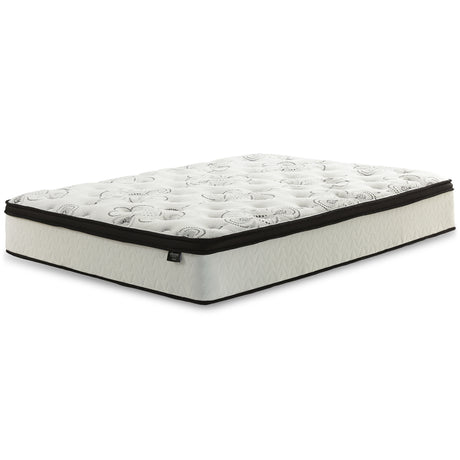 Piperton Twin Platform Bed with Mattress in White - PKG018191