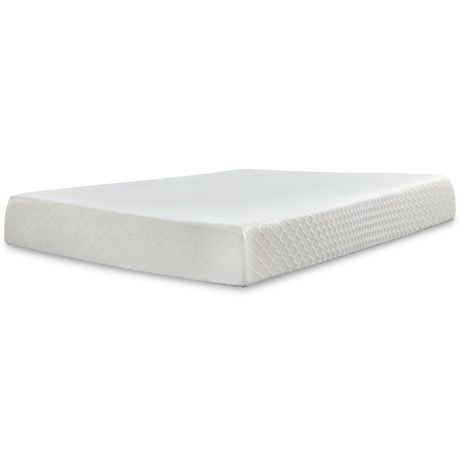 Piperton Twin Platform Bed with Mattress in White - PKG018192