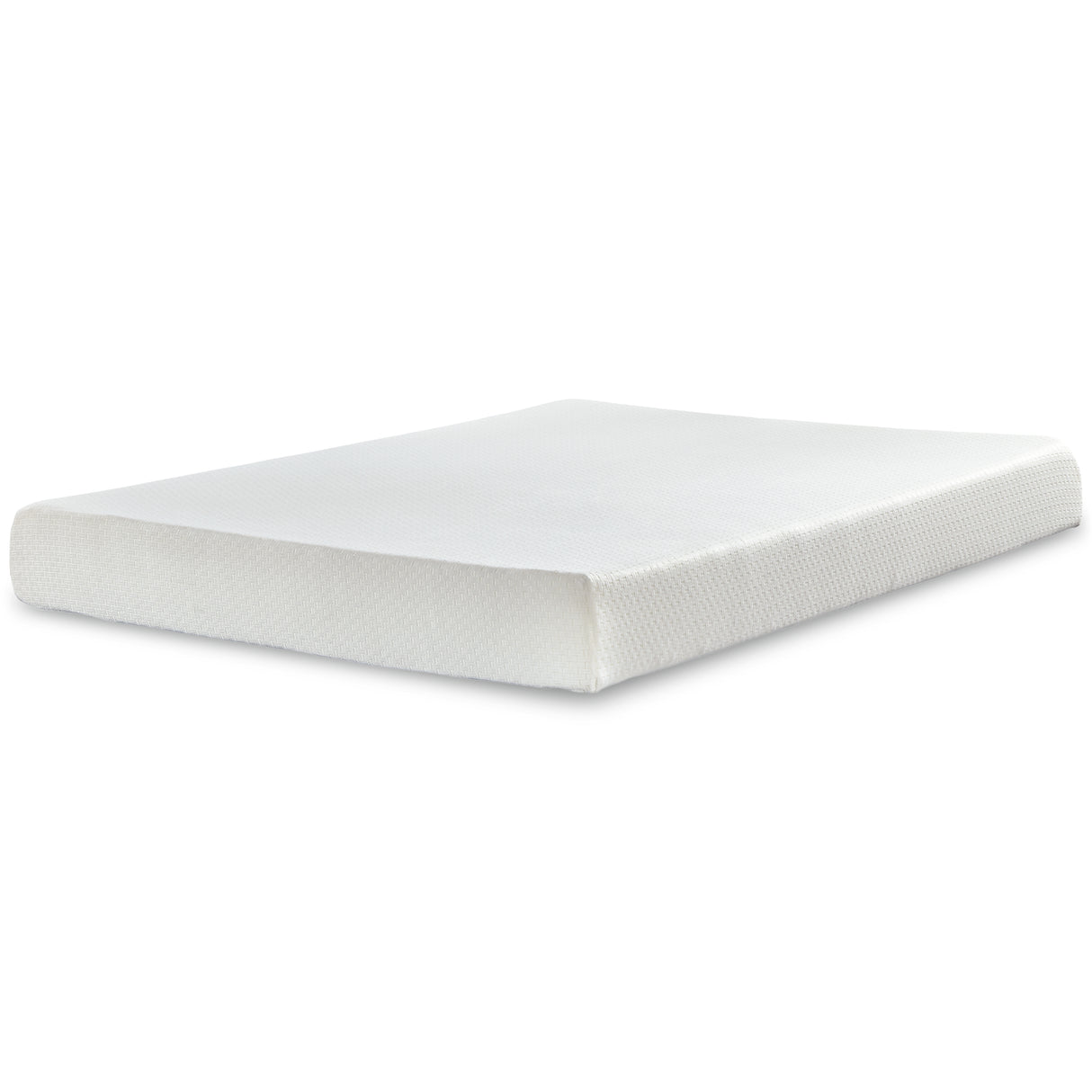 Piperton Twin Platform Bed with Mattress in White - PKG018193