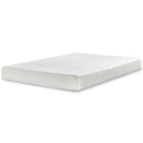 Piperton Twin Platform Bed with Mattress in White - PKG018193