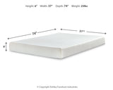 Piperton Twin Platform Bed with Mattress in White - PKG018193