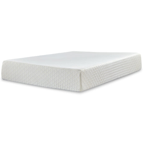 Piperton Twin Platform Bed with Mattress in White - PKG018194