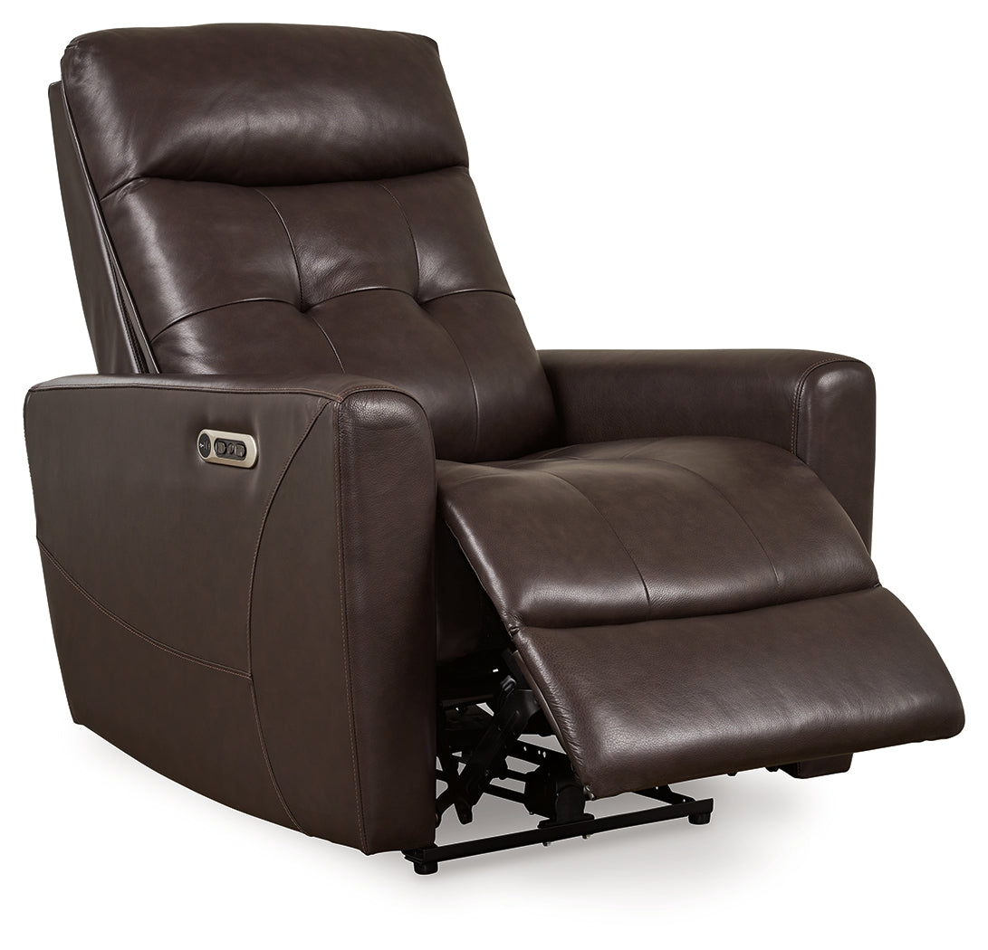 Pisgham Chocolate Power Recliner - U1050013 - Luna Furniture