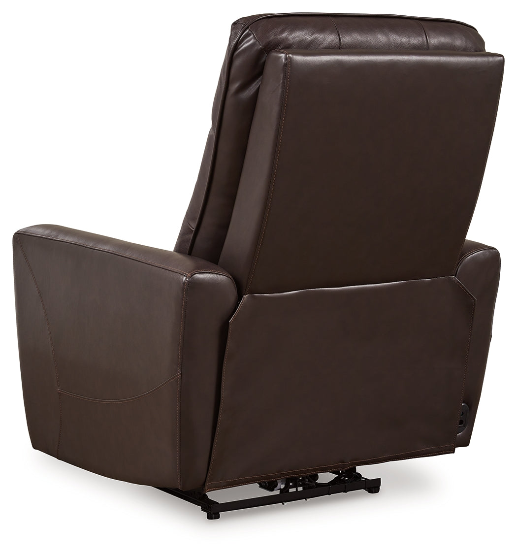 Pisgham Chocolate Power Recliner - U1050013 - Luna Furniture