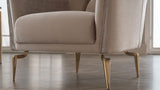 Plaza Accent Chair (Lara Cream)2 Pieces - 15-PLZ-203187-01-0