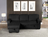 Poland Black Reversible Sectional With Pull-Out Bed from Happy Homes - Luna Furniture