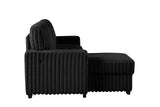 Poland Black Reversible Sectional With Pull-Out Bed from Happy Homes - Luna Furniture