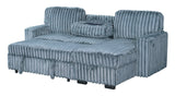 Poland Charcoal Reversible Sectional With Pull-Out Bed from Happy Homes - Luna Furniture