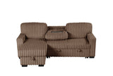 Poland Mocha Reversible Sectional With Pull-Out Bed from Happy Homes - Luna Furniture