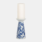 Porc,8"h Chinoiserie Candle Holder,blue/wht from Sagebrook Home - Luna Furniture